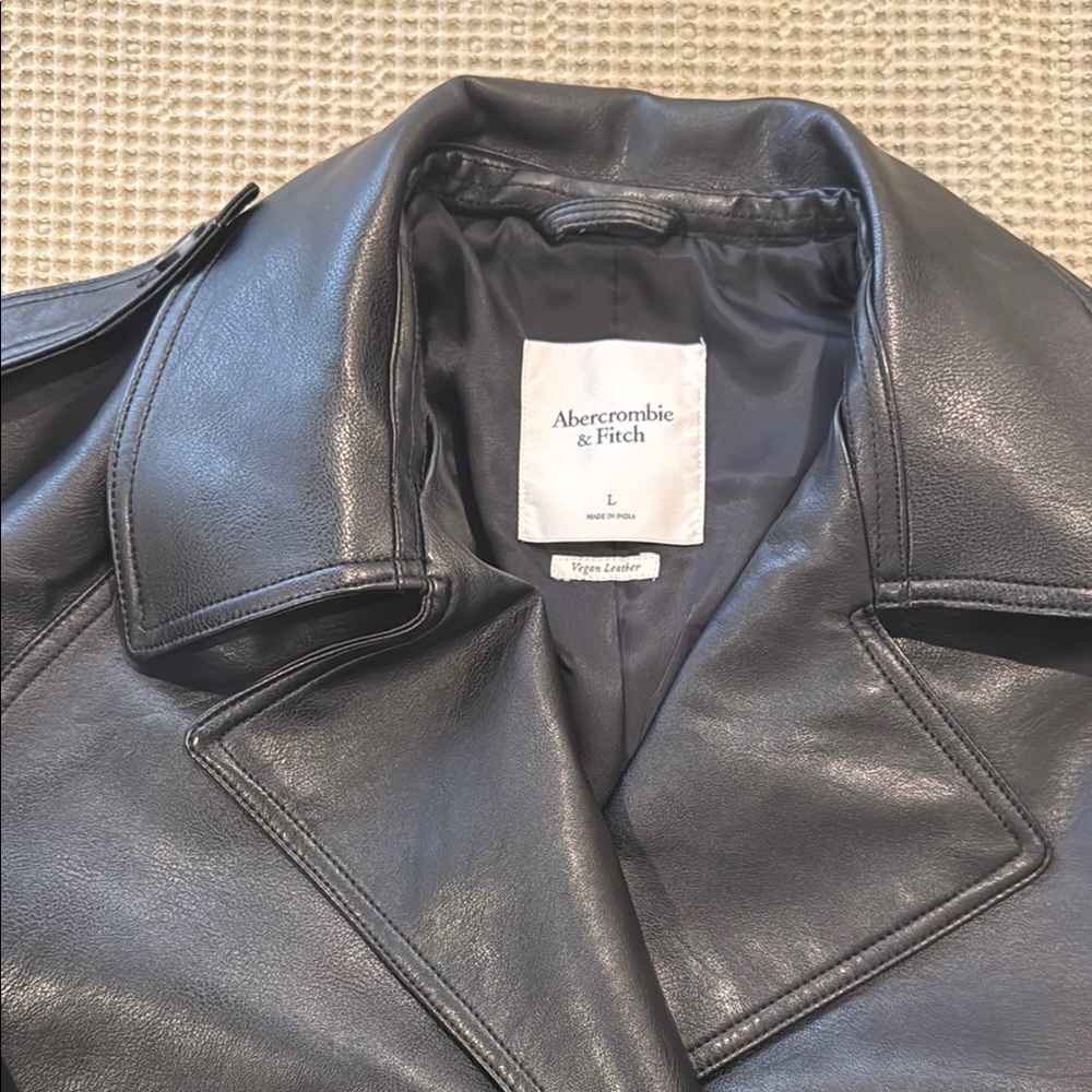 Elevated Vegan Leather Trench Coat - Picture 2 of 3